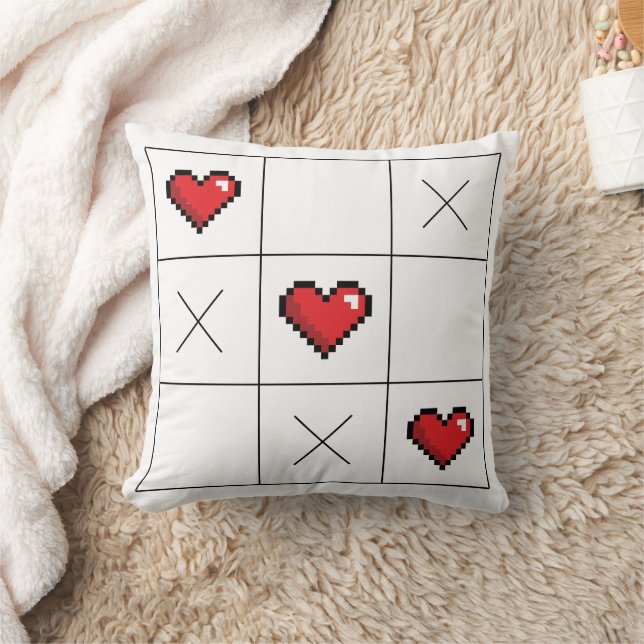 Almofada Tic-Tac-Toe of Love | Gamer Lover | Valentine's da (Cobertor)