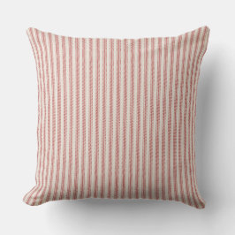 Almofada Ticking Francês Rustic Red Strike