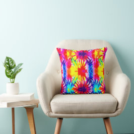 ALMOFADA TIE-DIE MODERNA DO DESIGN DE ESLASH COLORIDO