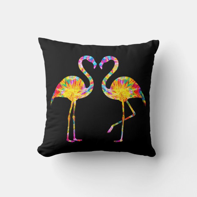 ALMOFADA TIE DYE FLAMINGO (Frente)