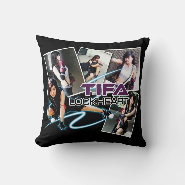 Almofada Tifa LockHeart Travesseiro Preto (Frente)
