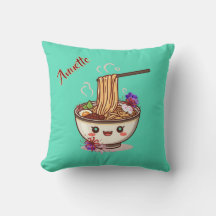Tigela de Ramen azul-petróleo fofa Floral