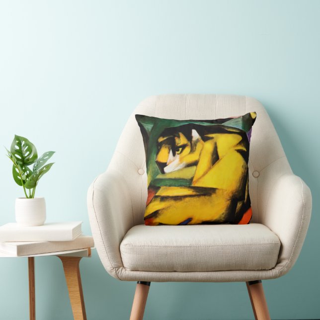 Almofada Tiger pintura de Franz Marc (Cadeira)