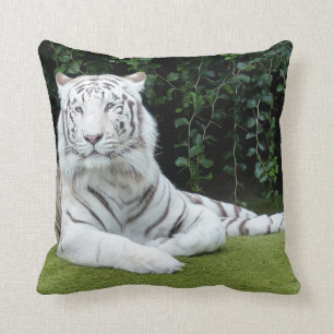 Almofada tigre de bengal branco