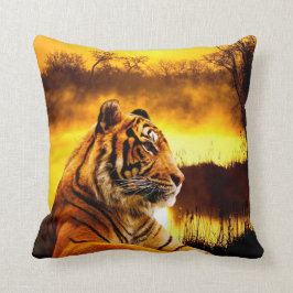 Almofada Tigre e por do sol