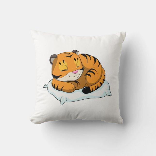 Almofada Tigre em dormir com o Travesseiro (Frente)
