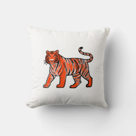 Almofada Tigre Laranja Quente