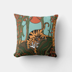 Almofada Tigre Na Floresta (Um Tigre Não Pode Ser Alterado)