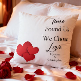 Almofada Time Found Us We Chose Love Valentine Quote