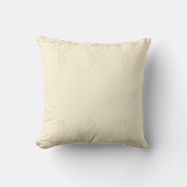 Almofada Time to Relax Cream Yellow Throw Pillow  (Frente)