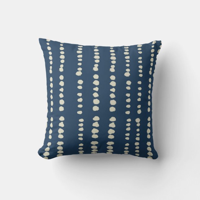 Almofada Tinta Azul Indigo Shibori (Frente)