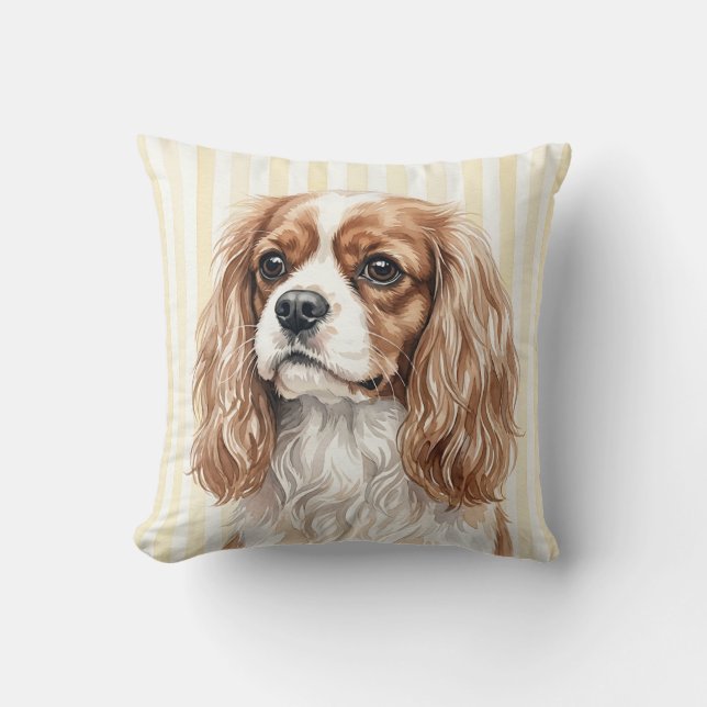 Almofada Tinta Cavalier King Charles Spaniel Travesseiro (Frente)