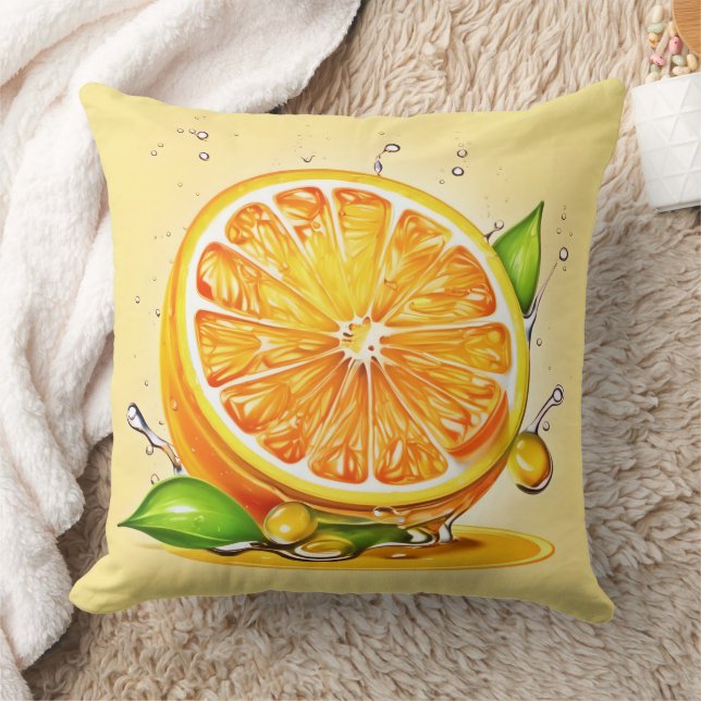 Almofada Tinta de Fatia de Laranja (Cobertor)