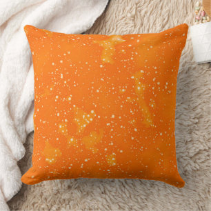 Almofada Tintas de Aquarela com Espectro Laranja