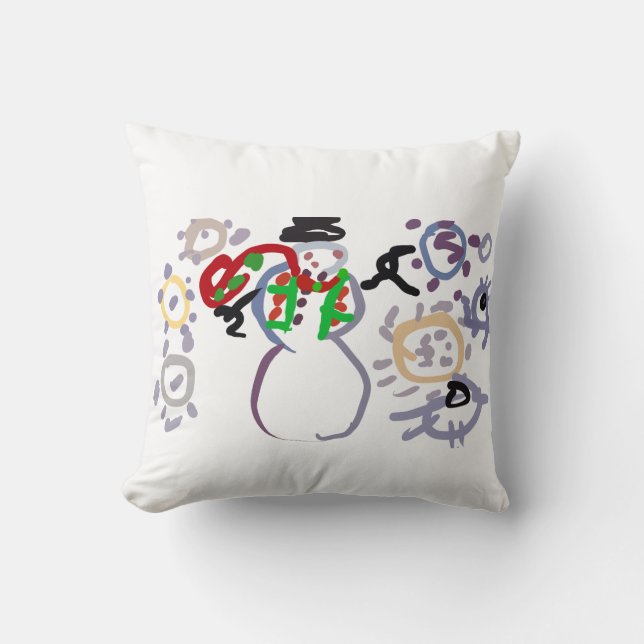Almofada Tipo boneco de neve (Frente)