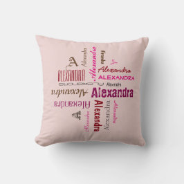Almofada Tipografia alguma colagem do nome pessoal alguma