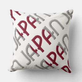 Almofada Tipografia das Cores do Sinalizador do Japão Souve