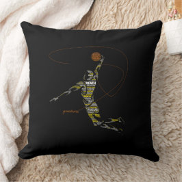 Almofada Tipografia de Basquete da Grandeza