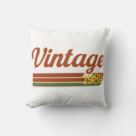 Almofada Tipografia de Retro Vintage 1989
