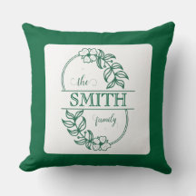 Tipografia Floral Minimalista Verde Personalizada 