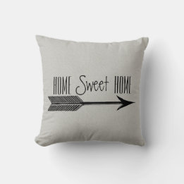 Almofada Tipografia Home Sweet Com Seta