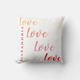Almofada Tipografia Mínima Personalizada do Amor