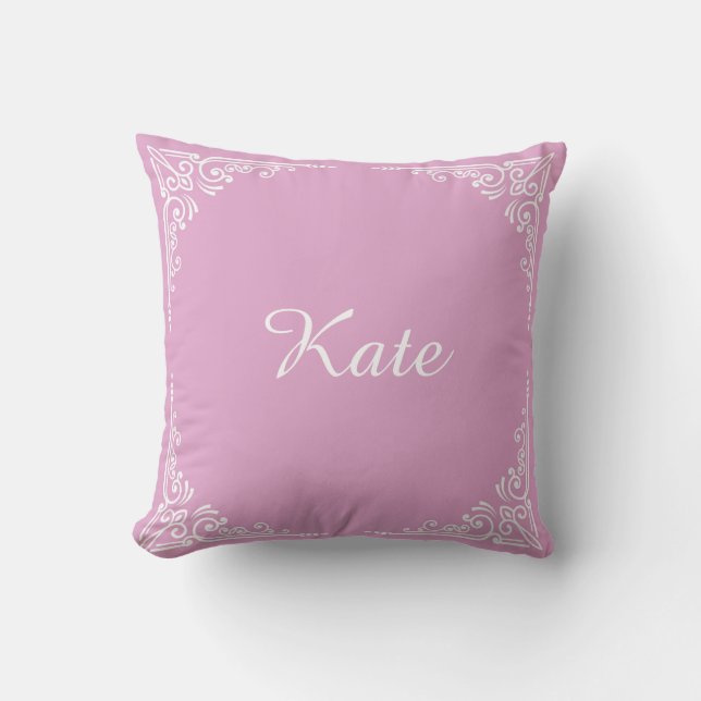Almofada Tipografia Moderna Elegante Personalizada Nome  (Frente)