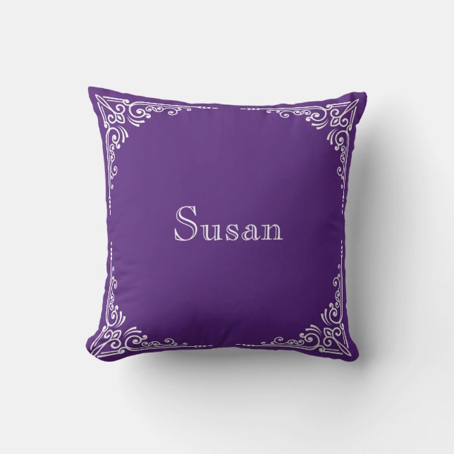 Almofada Tipografia Moderna Elegante Personalizada Nome (Frente)