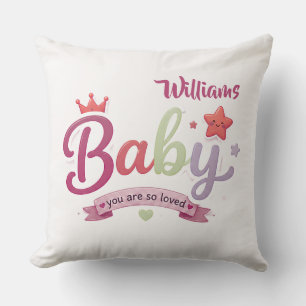 Almofada Tipografia Personalizada de Bebê Fofinho