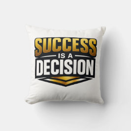 Almofada Tipografia Success Gold em Preto