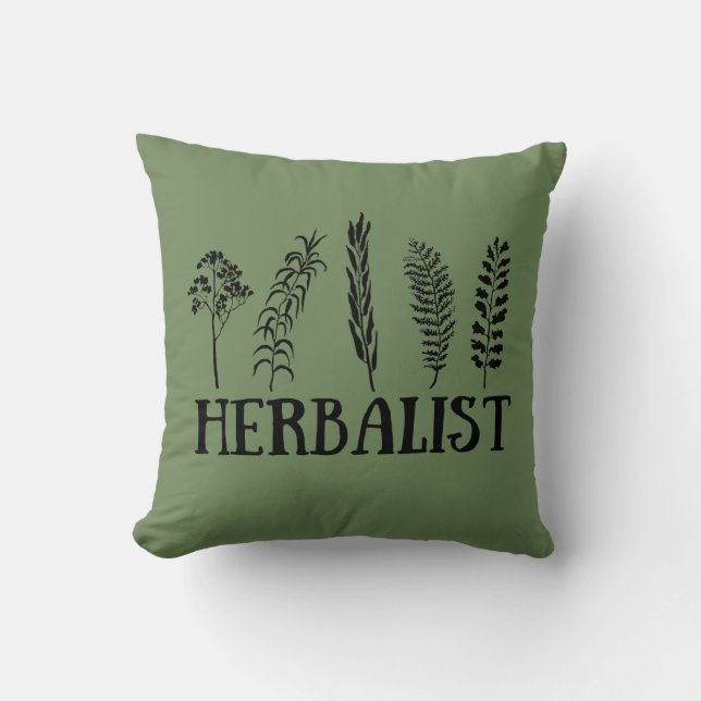 Almofada Tipos de herbais herbalistas (Frente)