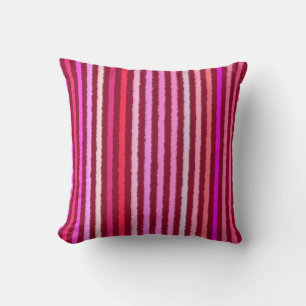 Almofada Tiras de giz - Borgonha, Violeta, Rosa