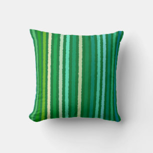 Almofada Tiras de giz - Jade Green e Aqua