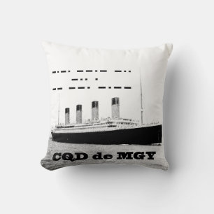 Almofada Titanic CQD de MGY Sinal de socorro sem fio