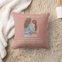 Almofada To My Sister – Custom Photo & Message Pillow