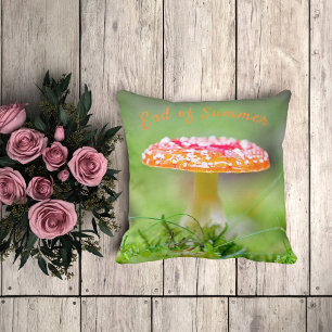 Almofada Toadstool em forma de cogumelo vermelho