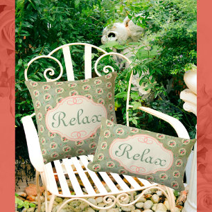 Almofada Toalha de Rosa Personalizada Vintage Verde Damasco