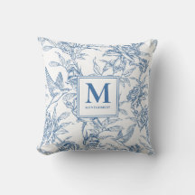 Toalha Francesa Azul Monograma Nome