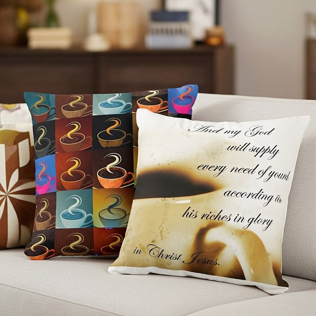 Almofada todas as nossas necessidades (Café) (Criador carregado)