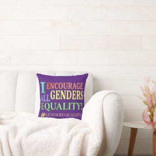 Almofada "TODOS OS GÊNEROS IGUALDADE" Design. Comprar Agora