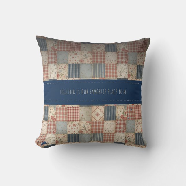 Almofada Togacidade Personalizada em Patchwork Vintage (Frente)