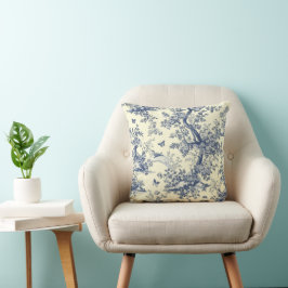 Almofada Toile de jouy vintage - dia floral da mãe