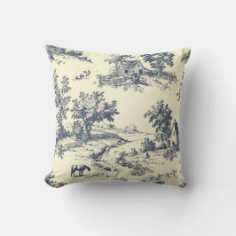 Almofada Toile de jouy vintage - dia floral da mãe