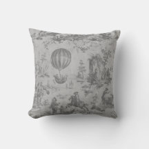 Toile de jouy Vintage Illustration Cushion