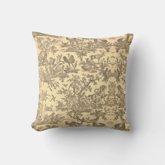 Almofada Toile de jouy Vintage Illustration Cushion (Frente)
