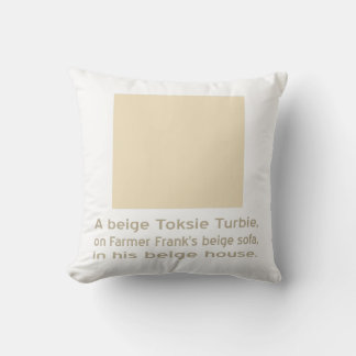 Almofada Toksie Turbie Bege sobre Bege