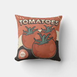 Almofada Tomates vegetais de Grunge Clássico da Retro Vinta