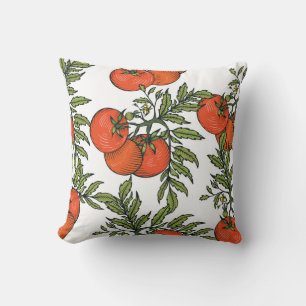Almofada Tomato Vintage: Ilustração do Mercado de Fazendas.