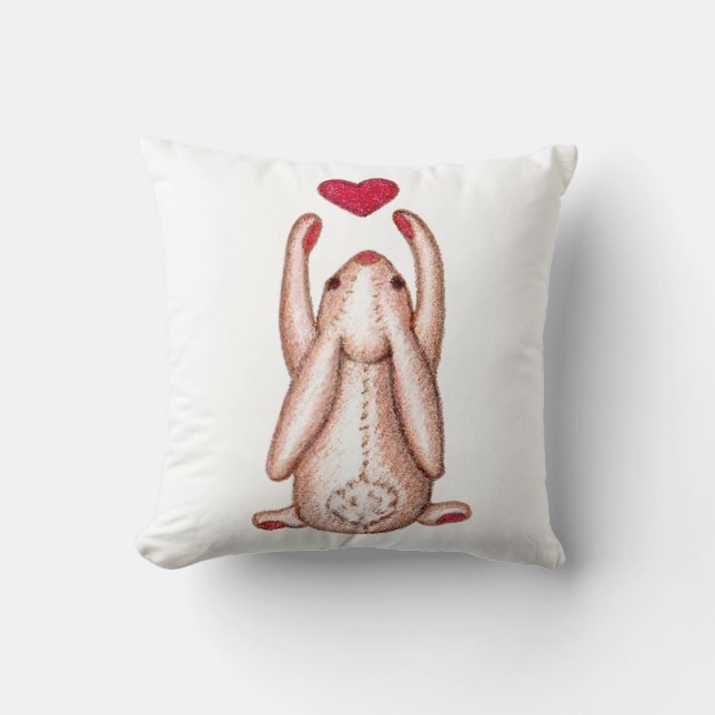 Almofada Tome-o a amores de Somebunny do coração (Frente)