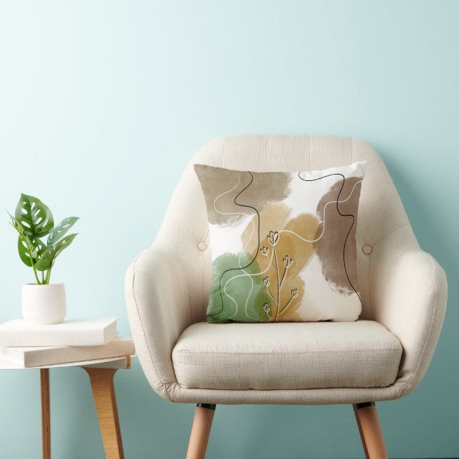 Almofada Tonalidade Abtrata Botânica (Cadeira)